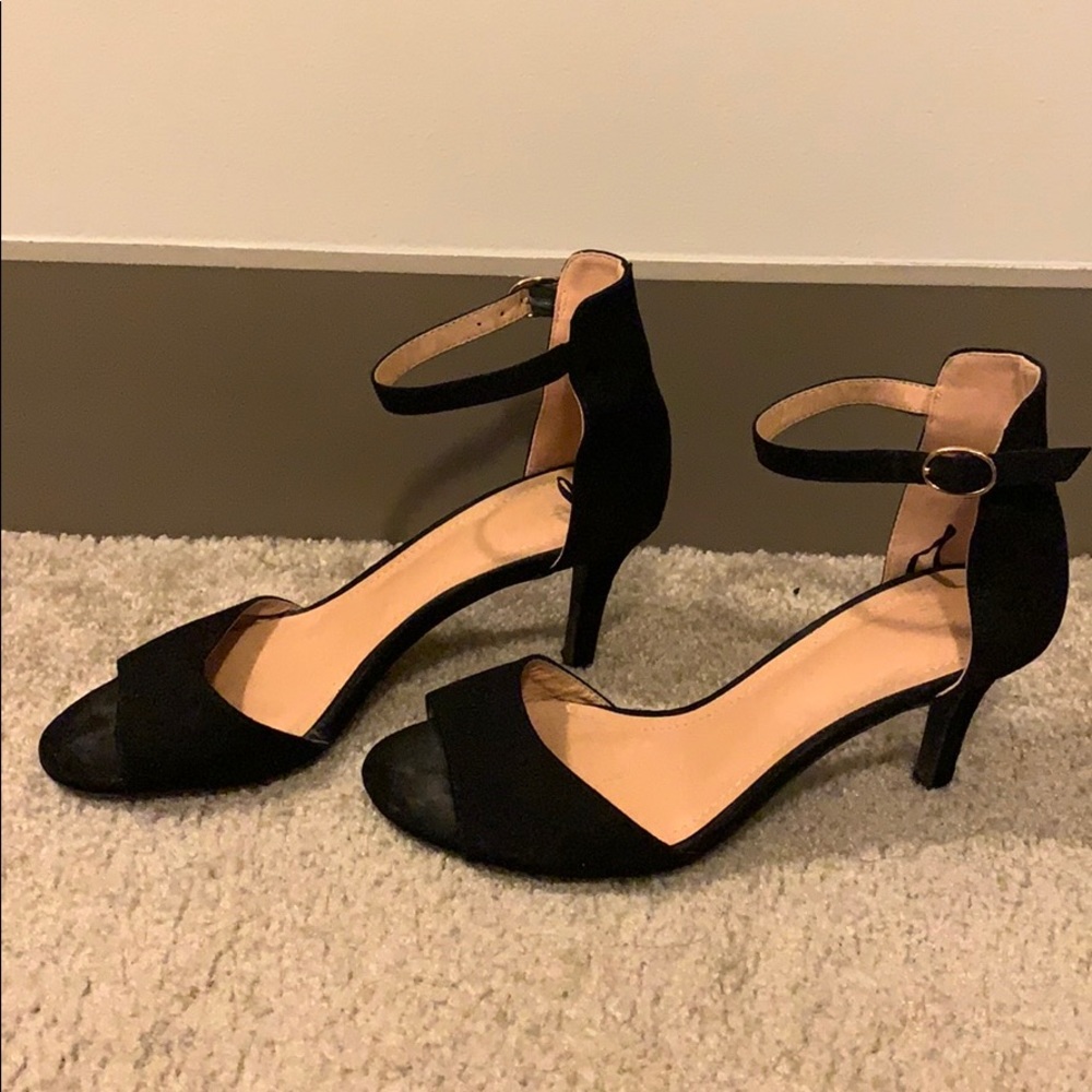 H&M black heels with strap